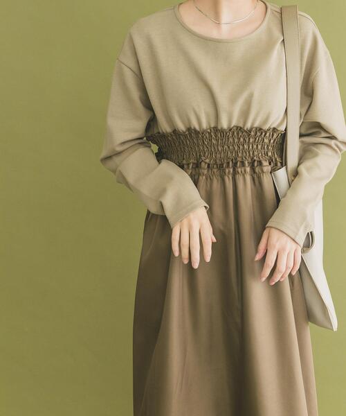 セール】シャーリングドッキングワンピース（ワンピース）｜ITEMS