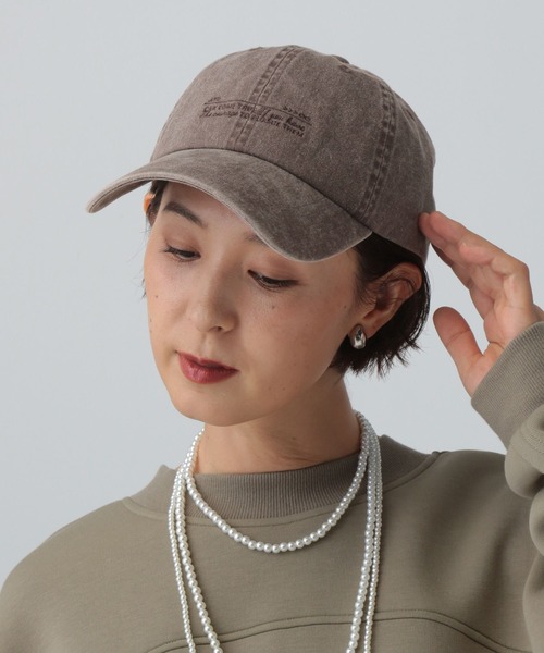 LEPSIM(レプシィム)の「ピグメントテキストキャップ 589158(キャップ・レディース・ブラウン系その他/ブラック系その他/アイボリー・ONE SIZE)」の3枚目の写真