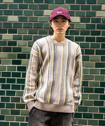 niko and... | モールストライプニットプルオーバー(ニット/セーター)