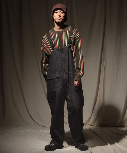 niko and...（ニコアンド）の「モールストライプニットプルオーバー（ニット/セーター・メンズ・ブラウン/ベージュ/チャコール・MEDIUM/LARGE）」の8枚目の写真