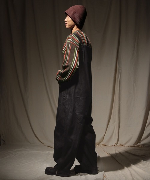 niko and...（ニコアンド）の「モールストライプニットプルオーバー（ニット/セーター・メンズ・ブラウン/ベージュ/チャコール・MEDIUM/LARGE）」の9枚目の写真