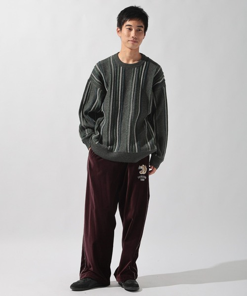モールストライプニットプルオーバー（ニット/セーター）｜niko and