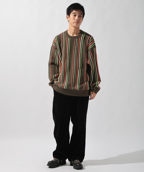 セール】モールストライプニットプルオーバー（ニット/セーター