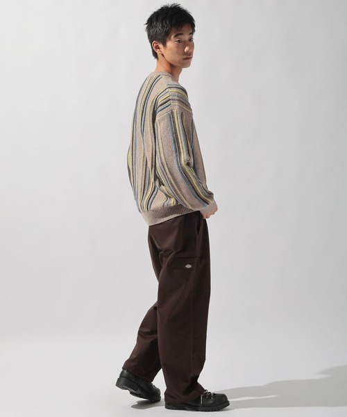 niko and...（ニコアンド）の「モールストライプニットプルオーバー（ニット/セーター・メンズ・ブラウン/ベージュ/チャコール・MEDIUM/LARGE）」の21枚目の写真