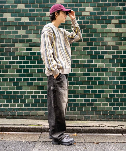 モールストライプニットプルオーバー（ニット/セーター）｜niko and