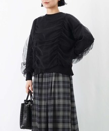 LC/LLL チュールラッピングニットプルオーバー