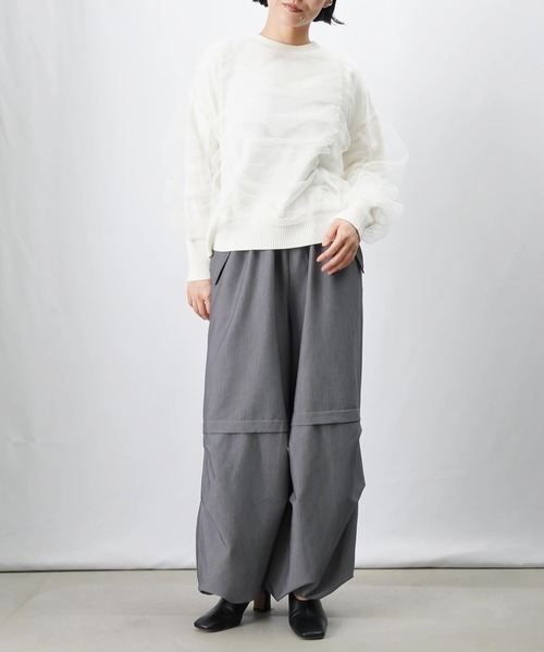 LUCA/LADY LUCK LUCA（ルカ/レディラックルカ）の「LC/LLL チュールラッピングニットプルオーバー（ニット/セーター・レディース・ブラック/アイボリー・FREE）」の12枚目の写真