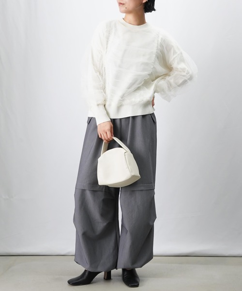 LUCA/LADY LUCK LUCA（ルカ/レディラックルカ）の「LC/LLL チュールラッピングニットプルオーバー（ニット/セーター・レディース・ブラック/アイボリー・FREE）」の10枚目の写真