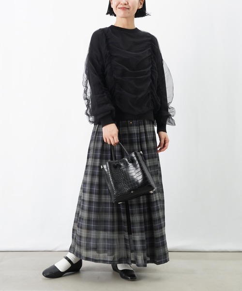 LUCA/LADY LUCK LUCA（ルカ/レディラックルカ）の「LC/LLL チュールラッピングニットプルオーバー（ニット/セーター・レディース・ブラック/アイボリー・FREE）」の8枚目の写真