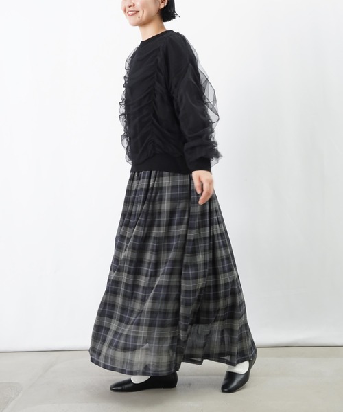 LUCA/LADY LUCK LUCA（ルカ/レディラックルカ）の「LC/LLL チュールラッピングニットプルオーバー（ニット/セーター・レディース・ブラック/アイボリー・FREE）」の15枚目の写真