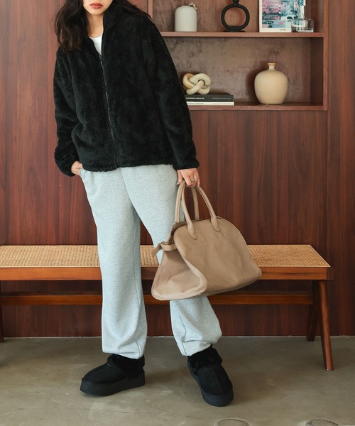 KOBE LETTUCE（コウベレタス）の「2way厚底バックバンドムートンサンダル（サンダル・レディース・キャメル/アイボリー/ブラック・L/LL/M/S）」の6枚目の写真