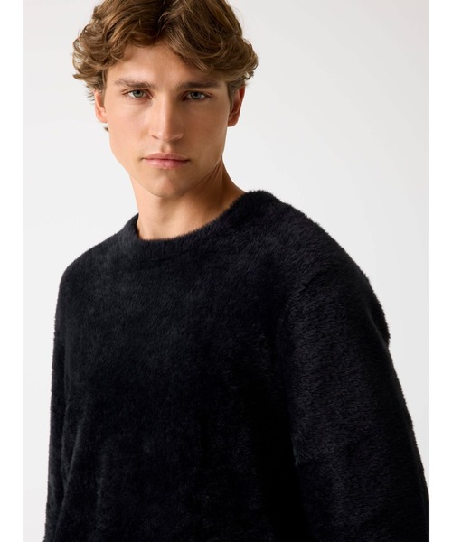 ＊しず＊　1207 JOSIAH Crew Neck Furry Sweater ニット セーター | GUESS(ゲス