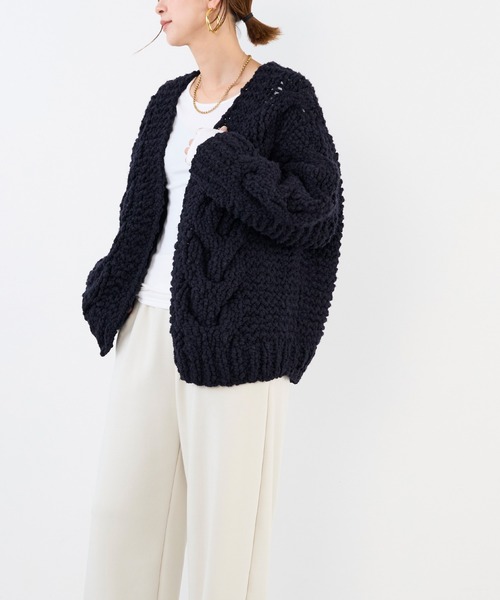 ADERERROR ケーブルニットカーディガン ☆送料・関税込☆ADERERROR☆Twin heart logo cardigan☆ (ADERERROR