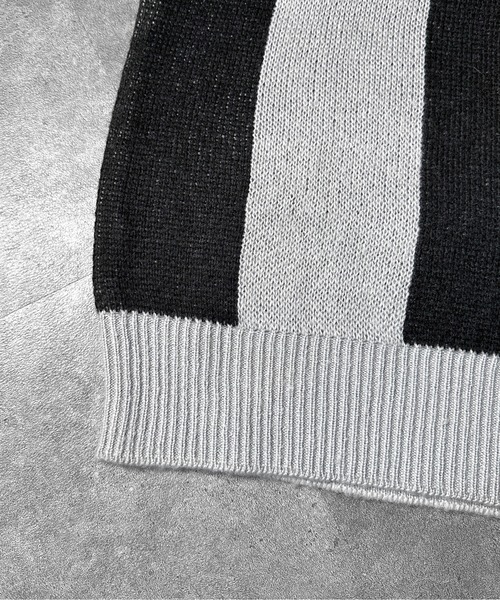 jiasecond.】スキッパーストライプニット / プルオーバー