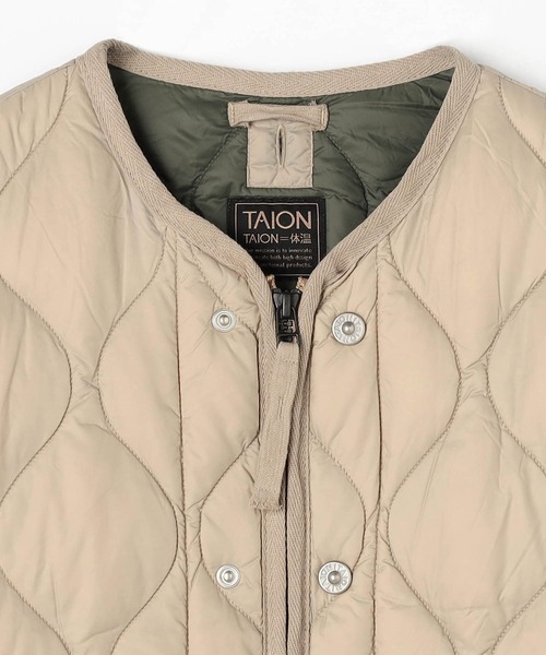 Grand PARK（グランドパーク）の「【TAION】M65ライナーショートダウンジャケット（ダウンジャケット/コート・レディース・ネイビー/ベージュ/カモフラージュ・FREE）」の5枚目の写真