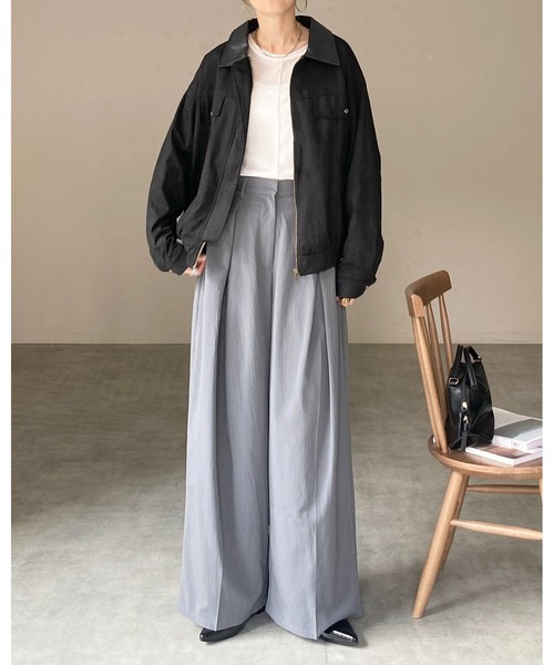 90s 00s スエード　ブラック　ブルゾン　コート　ミドル　カーコート ハーフコート / ミドルコート | ブランド古着を扱うリユースショップ