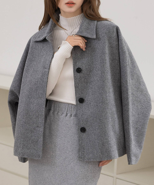 DAY CLOSET(デイ クローゼット)の「【袖コンシャスな美リブニット】長袖スリットゴールドボタンハイネックニットトップス レディース(ニット/セーター・レディース・ベージュ/ブラウン/ピンクベージュ/ホワイト/ブラック/アイボリー・FREE)」の12枚目の写真