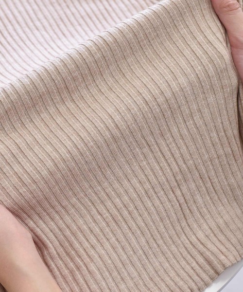 DAY CLOSET(デイ クローゼット)の「【袖コンシャスな美リブニット】長袖スリットゴールドボタンハイネックニットトップス レディース(ニット/セーター・レディース・ベージュ/ブラウン/ピンクベージュ/ホワイト/ブラック/アイボリー・FREE)」の7枚目の写真