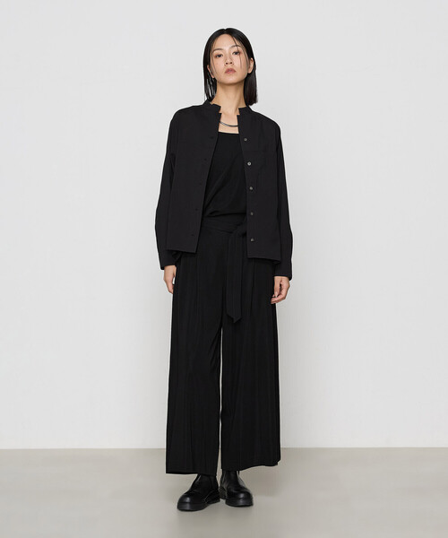 Gabardine K.T(ギャバジンケーティー)の「ドライオーガンジー ドルマンスリーブ シャツジャケット(シャツ/ブラウス・レディース・ブラック/グレー/オフホワイト・9号)」の10枚目の写真