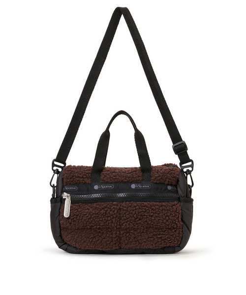 LeSportsac(レスポートサック)の「PUFFY MINI DUFFEL ダークチョコレートシェルパ(ショルダーバッグ・レディース・ブラウン・FREE)」の7枚目の写真