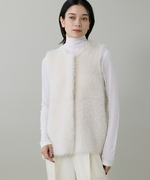 1/5 LALA フェザーヤーンニットジレ（ベスト）｜INED（イネド）の