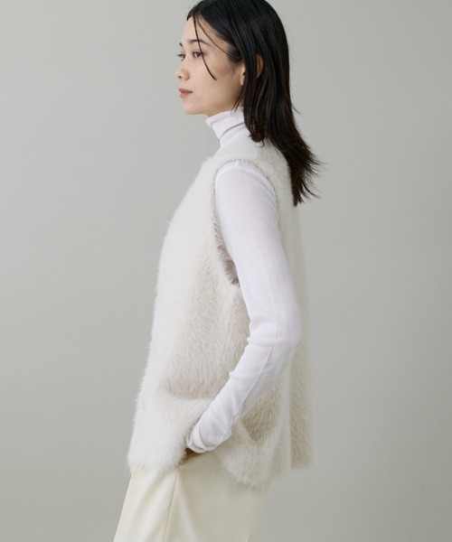 1/5 LALA フェザーヤーンニットジレ（ベスト）｜INED（イネド）の