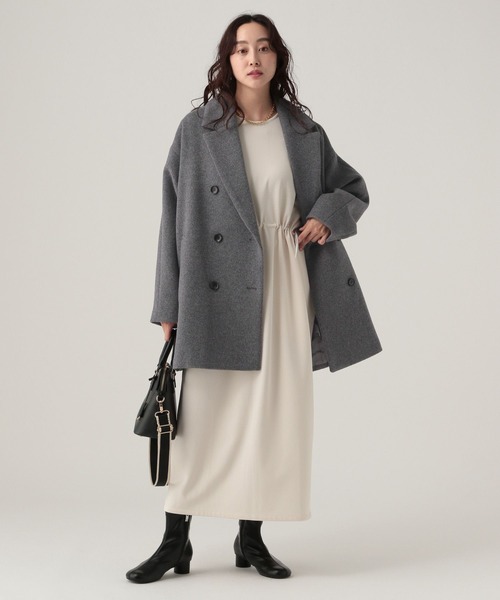 Elura(エルーラ)の「ウールPコート/452010(ピーコート・レディース・ネイビー/グレー・MEDIUM/LARGE)」の5枚目の写真