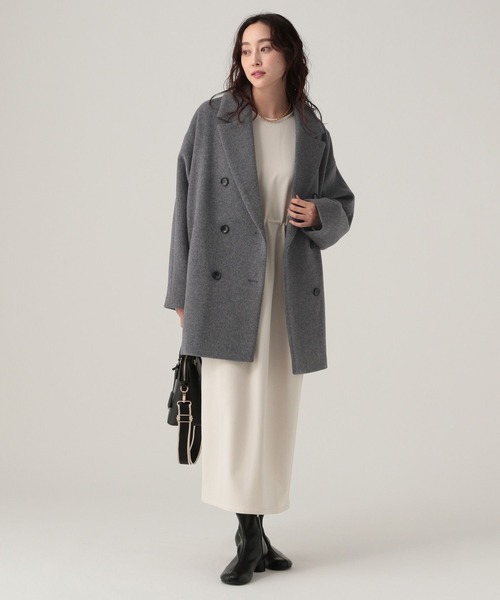 Elura(エルーラ)の「ウールPコート/452010(ピーコート・レディース・ネイビー/グレー・MEDIUM/LARGE)」の6枚目の写真