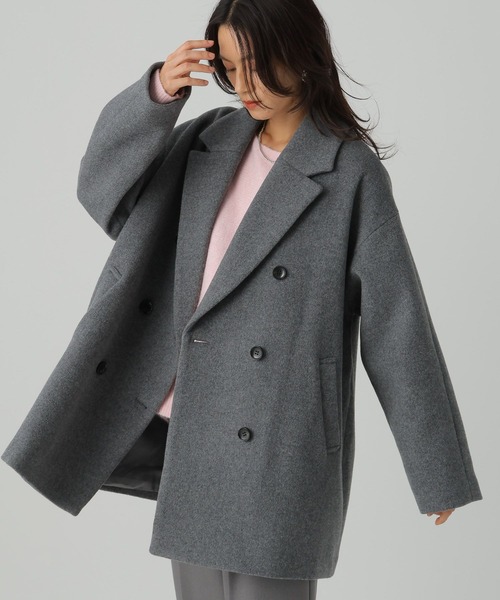 Elura(エルーラ)の「ウールPコート/452010(ピーコート・レディース・ネイビー/グレー・MEDIUM/LARGE)」の8枚目の写真