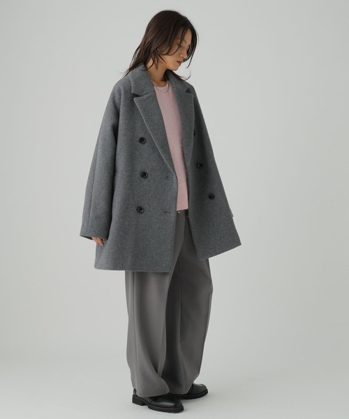 Elura(エルーラ)の「ウールPコート/452010(ピーコート・レディース・ネイビー/グレー・MEDIUM/LARGE)」の10枚目の写真
