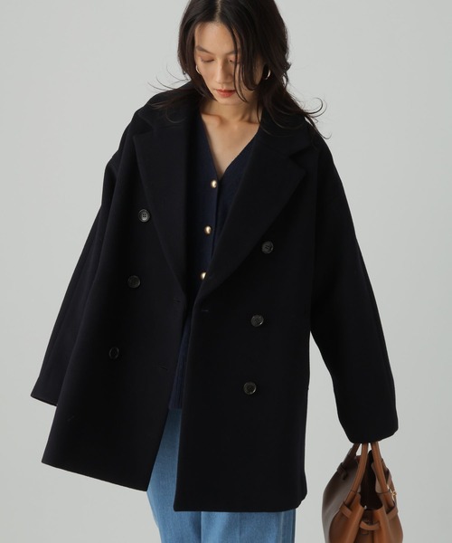 Elura(エルーラ)の「ウールPコート/452010(ピーコート・レディース・ネイビー/グレー・MEDIUM/LARGE)」の12枚目の写真