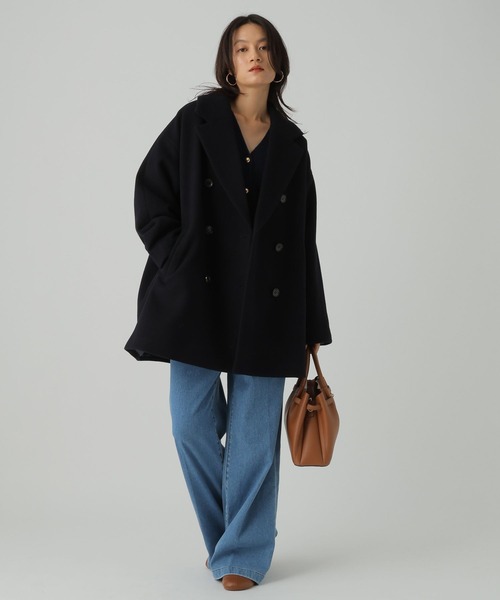 Elura(エルーラ)の「ウールPコート/452010(ピーコート・レディース・ネイビー/グレー・MEDIUM/LARGE)」の14枚目の写真