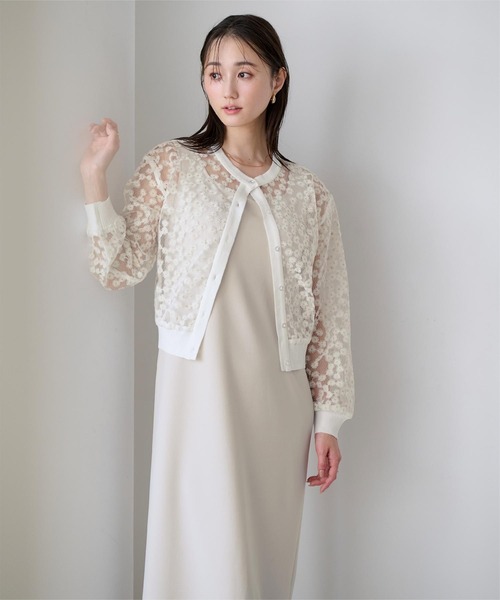 UR'S(ユアーズ)の「カップ付きジョーゼットワンピース(ワンピース・レディース・ブラック/ナチュラル/ネイビー・L/M/S)」の6枚目の写真