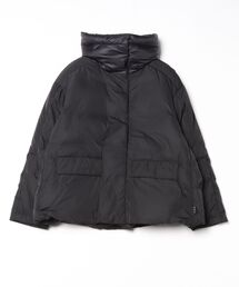 DUVETICA フード付き ブラック ダウンロングジャケット 42 L SAQUIDUE black fur-fox / サクイドゥエ （NERO） -デュベティカ