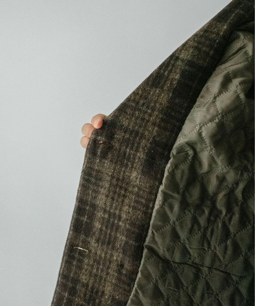on:nue（オンニュ）の「【on:nue】ウールライクミドルジャケット（テーラードジャケット・レディース・チェック/グレー・FREE）」の10枚目の写真