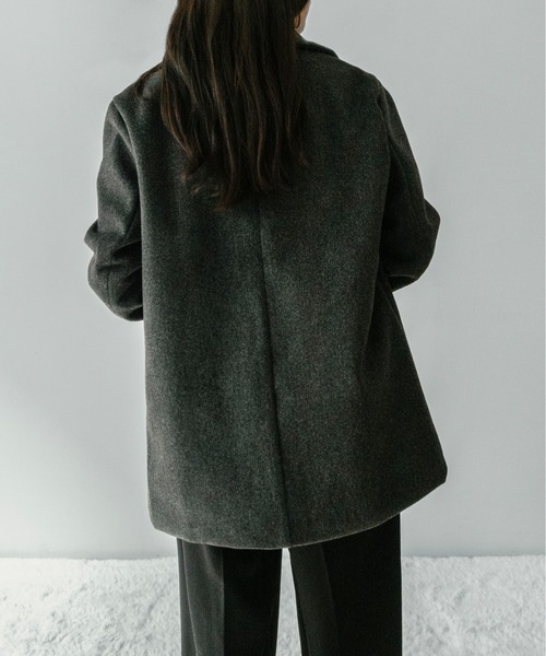 on:nue（オンニュ）の「【on:nue】ウールライクミドルジャケット（テーラードジャケット・レディース・チェック/グレー・FREE）」の16枚目の写真