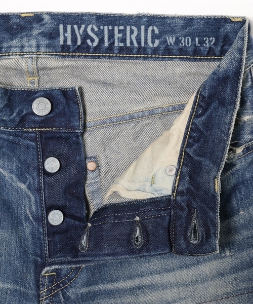 HYSTERIC GLAMOUR（ヒステリックグラマー）の「BR加工デニム スリムストレートPT（デニムパンツ・メンズ・インディゴブルー・31inch/30inch/32inch/34inch/29inch/28inch）」の8枚目の写真