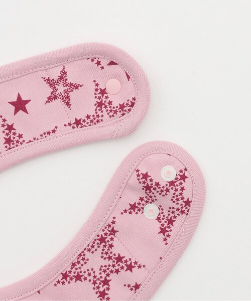 X-girl Stages（エックスガールステージス）の「星総柄スタイ（スタイ/よだれかけ・キッズ・アイボリー/ピンク・F）」の4枚目の写真