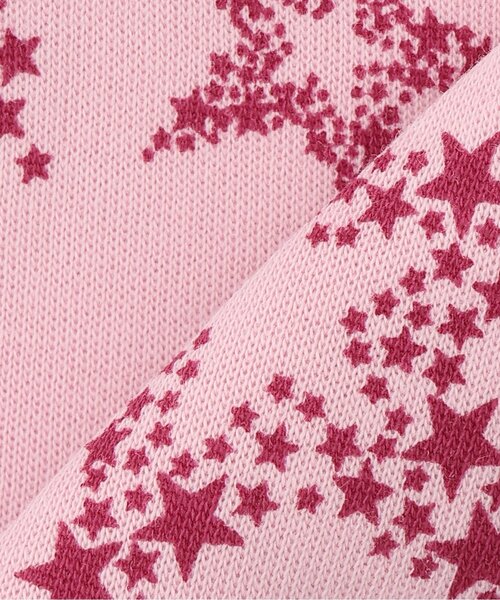 X-girl Stages（エックスガールステージス）の「星総柄スタイ（スタイ/よだれかけ・キッズ・アイボリー/ピンク・F）」の6枚目の写真