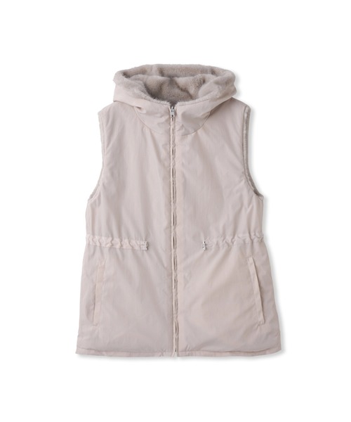 LAUTREAMONT（ロートレアモン）の「リバーシブルファーフーディベスト（その他アウター・レディース・ブラック/ベージュ・9号）」の21枚目の写真