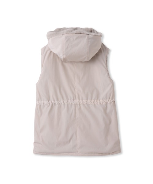 LAUTREAMONT（ロートレアモン）の「リバーシブルファーフーディベスト（その他アウター・レディース・ブラック/ベージュ・9号）」の22枚目の写真