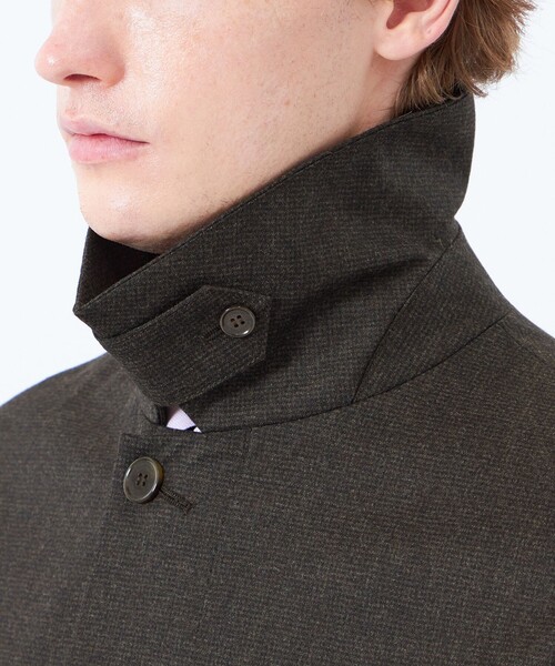 MACKINTOSH PHILOSOPHY（ﾏｯｷﾝﾄｯｼｭ ﾌｨﾛｿﾌｨｰ）の「CANONICO(カノニコ)千鳥2レイヤー WELLINGTON（ウェリントン）（ステンカラーコート・メンズ・ネイビー/ダークブラウン・42/40/38）」の14枚目の写真