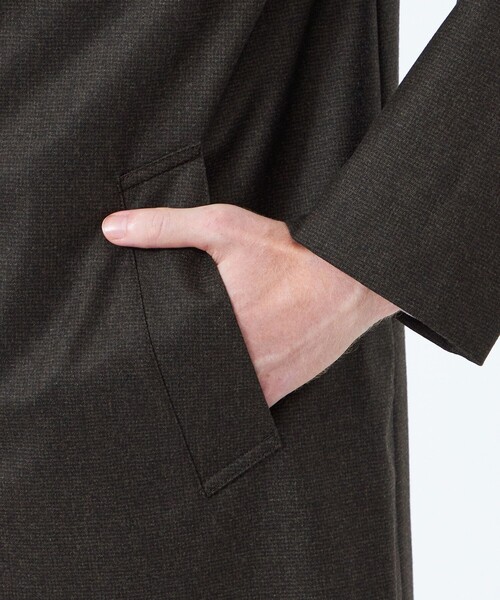 MACKINTOSH PHILOSOPHY（ﾏｯｷﾝﾄｯｼｭ ﾌｨﾛｿﾌｨｰ）の「CANONICO(カノニコ)千鳥2レイヤー WELLINGTON（ウェリントン）（ステンカラーコート・メンズ・ネイビー/ダークブラウン・42/40/38）」の3枚目の写真