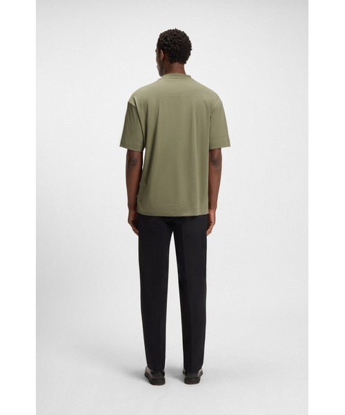 BOSS（ボス）の「シルケットコットン Tシャツ Double Bモノグラム（Tシャツ/カットソー・メンズ・ホワイト/ダークグリーン・XXL/S/XL/L/M/XXXL）」の6枚目の写真