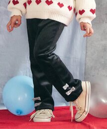 apres les cours（アプレレクール）の「【あったか素材】リボンニットコールきゅんパンツ_ジュニア対応（その他パンツ・キッズ）」