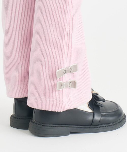 apres les cours（アプレレクール）の「【あったか素材】リボンニットコールきゅんパンツ_ジュニア対応（その他パンツ・キッズ・ピンク/ブラック/アイボリー・90/100/110/120/130/140/80）」の16枚目の写真