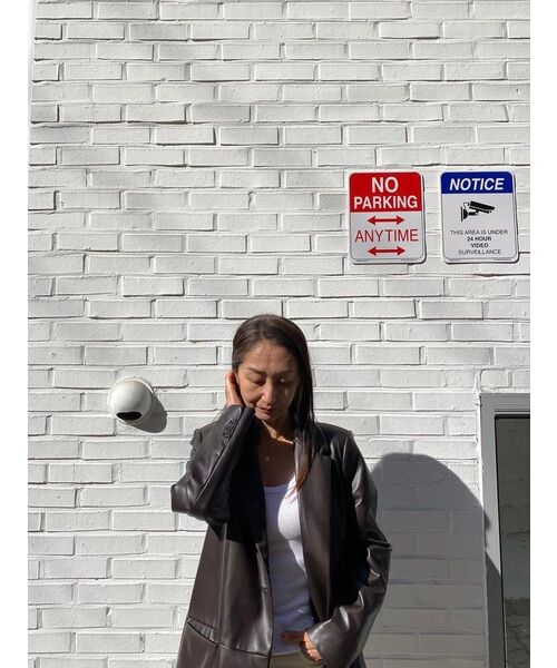 NICK&NICOLE(ニックアンドニコール)の「MANISH FAKE LEATHER JACKET_BROWN(ライダースジャケット・レディース・その他・FREE)」の11枚目の写真