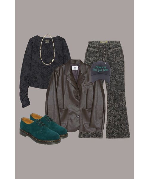 NICK&NICOLE(ニックアンドニコール)の「MANISH FAKE LEATHER JACKET_BROWN(ライダースジャケット・レディース・その他・FREE)」の12枚目の写真