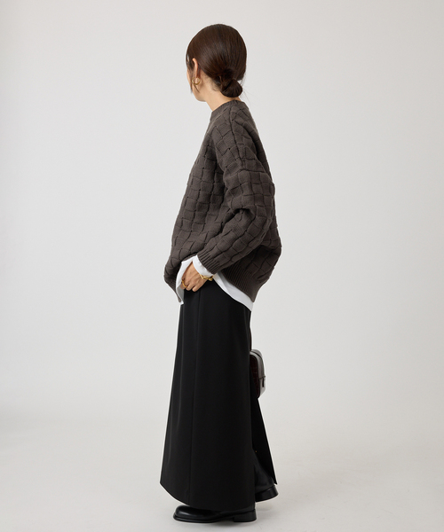 VERMEIL par iena（ヴェルメイユパーイエナ）の「リンクスブロックプルオーバー（ニット/セーター・レディース・ブラウン/ベージュ/ネイビー・FREE）」の18枚目の写真