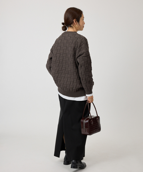 VERMEIL par iena（ヴェルメイユパーイエナ）の「リンクスブロックプルオーバー（ニット/セーター・レディース・ブラウン/ベージュ/ネイビー・FREE）」の19枚目の写真